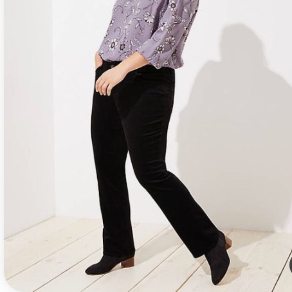 LOFT Plus Bootcut Corduroy Pants  Black